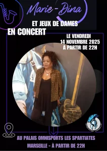 Marie Dina concert aux Jeux de Dame (Marseille) - novembre 2025